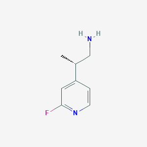 molecular formula C8H11FN2 B2671895 (2S)-2-(2-Fluoropyridin-4-yl)propan-1-amine CAS No. 2248199-94-0