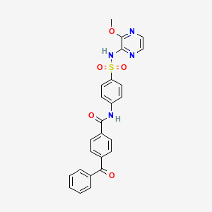 molecular formula C25H20N4O5S B2671897 4-benzoyl-N-[4-[(3-methoxypyrazin-2-yl)sulfamoyl]phenyl]benzamide CAS No. 413593-57-4
