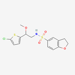 molecular formula C15H16ClNO4S2 B2671898 N-[2-(5-chlorothiophen-2-yl)-2-methoxyethyl]-2,3-dihydro-1-benzofuran-5-sulfonamide CAS No. 2034257-81-1
