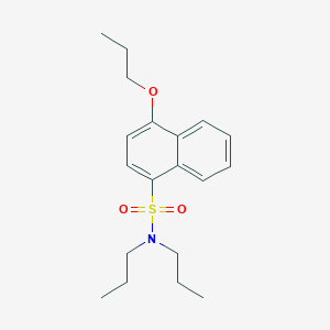 molecular formula C19H27NO3S B2671906 4-propoxy-N,N-dipropylnaphthalene-1-sulfonamide CAS No. 902249-05-2