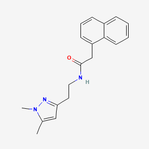 molecular formula C19H21N3O B2671909 N-(2-(1,5-dimethyl-1H-pyrazol-3-yl)ethyl)-2-(naphthalen-1-yl)acetamide CAS No. 2034453-81-9