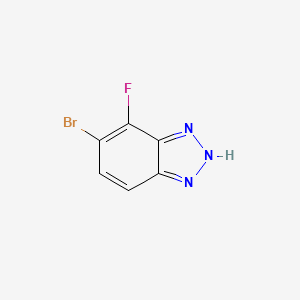 molecular formula C6H3BrFN3 B2671913 1H-Benzotriazole, 6-bromo-7-fluoro- CAS No. 1588508-95-5