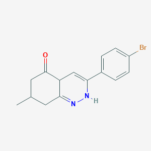 molecular formula C15H15BrN2O B2671918 3-(4-溴苯基)-7-甲基-2,6,7,8,4a-五氢-5-鸠啉酮 CAS No. 1024074-57-4