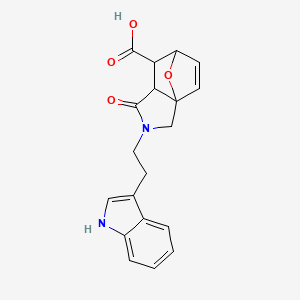molecular formula C19H18N2O4 B2671927 2-[2-(1H-indol-3-yl)ethyl]-1-oxo-1,2,3,6,7,7a-hexahydro-3a,6-epoxyisoindole-7-carboxylic acid CAS No. 77960-20-4