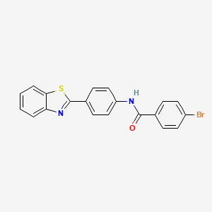 molecular formula C20H13BrN2OS B2671949 N-[4-(1,3-benzothiazol-2-yl)phenyl]-4-bromobenzamide CAS No. 313548-45-7