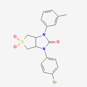 1-(4-bromophenyl)-3-(m-tolyl)tetrahydro-1H-thieno[3,4-d]imidazol-2(3H)-one 5,5-dioxide