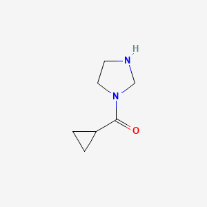 molecular formula C7H12N2O B2671970 1-Cyclopropanecarbonylimidazolidine CAS No. 1909314-17-5