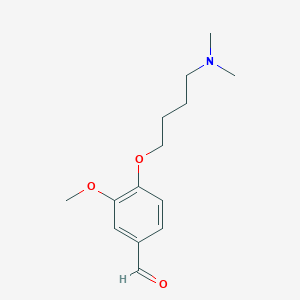 molecular formula C14H21NO3 B2671971 4-(4-(Dimethylamino)butoxy)-3-methoxybenzaldehyde CAS No. 1242812-66-3