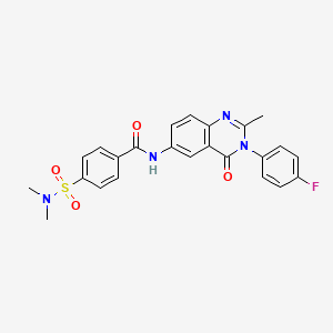 molecular formula C24H21FN4O4S B2671977 4-(N,N-dimethylsulfamoyl)-N-(3-(4-fluorophenyl)-2-methyl-4-oxo-3,4-dihydroquinazolin-6-yl)benzamide CAS No. 1105207-19-9