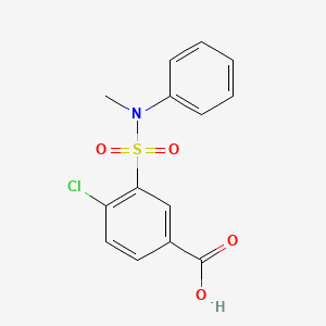 molecular formula C14H12ClNO4S B2671980 4-Chloro-3-[methyl(phenyl)sulfamoyl]benzoic acid CAS No. 329906-75-4