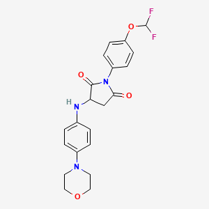 1-(4-(Difluoromethoxy)phenyl)-3-((4-morpholinophenyl)amino)pyrrolidine-2,5-dione