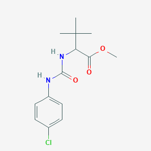 molecular formula C14H19ClN2O3 B2672005 Methyl 2-{[(4-chloroanilino)carbonyl]amino}-3,3-dimethylbutanoate CAS No. 1214131-47-1