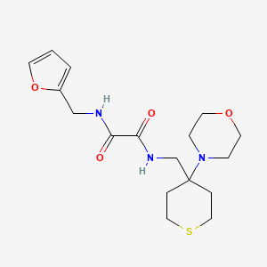 molecular formula C17H25N3O4S B2672031 N-[(furan-2-yl)methyl]-N'-{[4-(morpholin-4-yl)thian-4-yl]methyl}ethanediamide CAS No. 2380178-30-1