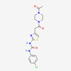 1-(4-(2-(4-Acetylpiperazin-1-yl)-2-oxoethyl)thiazol-2-yl)-3-(4-chlorophenyl)urea