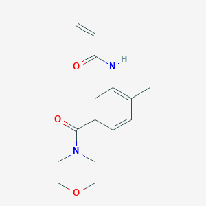 molecular formula C15H18N2O3 B2672044 N-[2-Methyl-5-(morpholine-4-carbonyl)phenyl]prop-2-enamide CAS No. 2305384-92-1