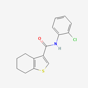molecular formula C15H14ClNOS B2672047 N-(2-chlorophenyl)-4,5,6,7-tetrahydro-1-benzothiophene-3-carboxamide CAS No. 314250-86-7