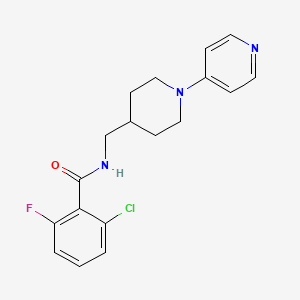 2-chloro-6-fluoro-N-((1-(pyridin-4-yl)piperidin-4-yl)methyl)benzamide