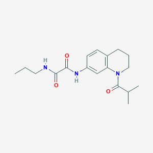 molecular formula C18H25N3O3 B2672056 N1-(1-isobutyryl-1,2,3,4-tetrahydroquinolin-7-yl)-N2-propyloxalamide CAS No. 941983-43-3