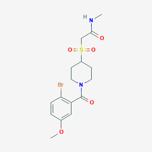 2-((1-(2-bromo-5-methoxybenzoyl)piperidin-4-yl)sulfonyl)-N-methylacetamide