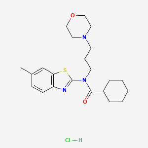 N-(6-methylbenzo[d]thiazol-2-yl)-N-(3-morpholinopropyl)cyclohexanecarboxamide hydrochloride