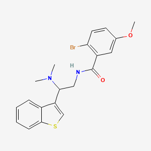 molecular formula C20H21BrN2O2S B2672078 N-[2-(1-benzothiophen-3-yl)-2-(dimethylamino)ethyl]-2-bromo-5-methoxybenzamide CAS No. 2034569-48-5