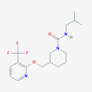 N-(2-Methylpropyl)-3-[[3-(trifluoromethyl)pyridin-2-yl]oxymethyl]piperidine-1-carboxamide