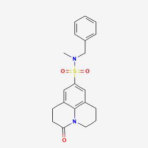 N-benzyl-N-methyl-3-oxo-1,2,3,5,6,7-hexahydropyrido[3,2,1-ij]quinoline-9-sulfonamide