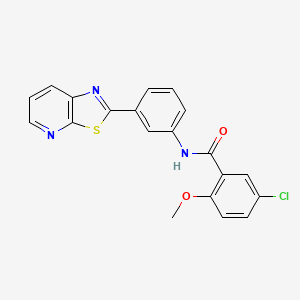 5-chloro-2-methoxy-N-(3-(thiazolo[5,4-b]pyridin-2-yl)phenyl)benzamide