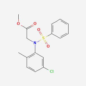 Methyl N-(5-chloro-2-methylphenyl)-N-(phenylsulfonyl)glycinate