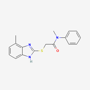 N-methyl-2-[(4-methyl-1H-benzimidazol-2-yl)sulfanyl]-N-phenylacetamide