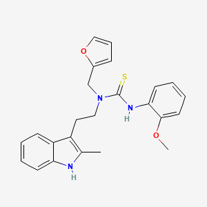 B2672163 1-(furan-2-ylmethyl)-3-(2-methoxyphenyl)-1-(2-(2-methyl-1H-indol-3-yl)ethyl)thiourea CAS No. 851971-67-0