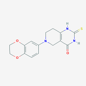 6-(2,3-dihydro-1,4-benzodioxin-6-yl)-2-sulfanyl-3H,4H,5H,6H,7H,8H-pyrido[4,3-d]pyrimidin-4-one