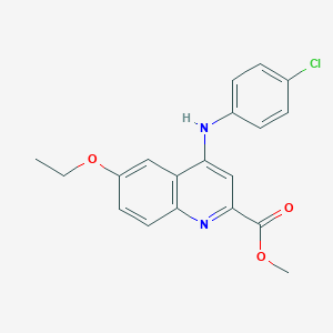 molecular formula C19H17ClN2O3 B2672173 Methyl 4-[(4-chlorophenyl)amino]-6-ethoxyquinoline-2-carboxylate CAS No. 1207032-23-2