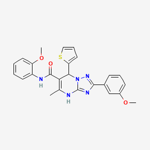 N-(2-methoxyphenyl)-2-(3-methoxyphenyl)-5-methyl-7-(thiophen-2-yl)-4,7-dihydro-[1,2,4]triazolo[1,5-a]pyrimidine-6-carboxamide