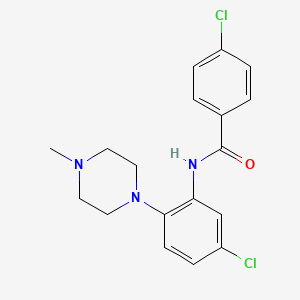 4-chloro-N-[5-chloro-2-(4-methylpiperazin-1-yl)phenyl]benzamide