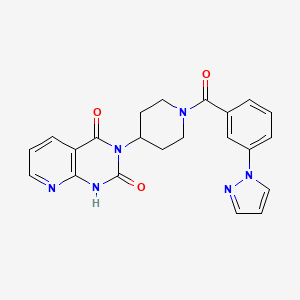 3-(1-(3-(1H-pyrazol-1-yl)benzoyl)piperidin-4-yl)pyrido[2,3-d]pyrimidine-2,4(1H,3H)-dione