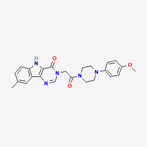 3-{2-[4-(4-methoxyphenyl)piperazin-1-yl]-2-oxoethyl}-8-methyl-3,5-dihydro-4H-pyrimido[5,4-b]indol-4-one