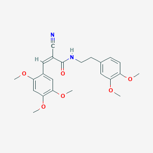 (Z)-2-Cyano-N-[2-(3,4-dimethoxyphenyl)ethyl]-3-(2,4,5-trimethoxyphenyl)prop-2-enamide