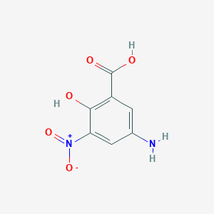 molecular formula C7H6N2O5 B2672240 5-Amino-2-hydroxy-3-nitrobenzoic acid CAS No. 945-20-0