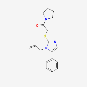 2-((1-allyl-5-(p-tolyl)-1H-imidazol-2-yl)thio)-1-(pyrrolidin-1-yl)ethanone