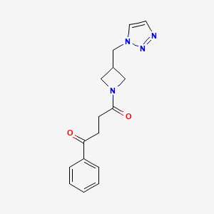 1-Phenyl-4-[3-(triazol-1-ylmethyl)azetidin-1-yl]butane-1,4-dione