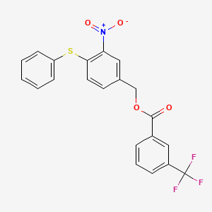 3-Nitro-4-(phenylsulfanyl)benzyl 3-(trifluoromethyl)benzenecarboxylate