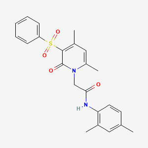 B2672282 2-[4,6-dimethyl-2-oxo-3-(phenylsulfonyl)pyridin-1(2H)-yl]-N-(2,4-dimethylphenyl)acetamide CAS No. 946329-74-4
