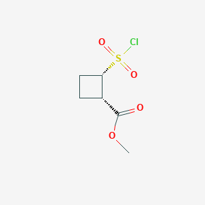 molecular formula C6H9ClO4S B2672344 Methyl (1S,2S)-2-chlorosulfonylcyclobutane-1-carboxylate CAS No. 1807919-99-8