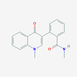 molecular formula C18H16N2O2 B2672360 N-methyl-2-(1-methyl-4-oxo-1,4-dihydro-3-quinolinyl)benzenecarboxamide CAS No. 866041-26-1