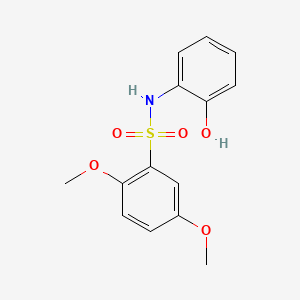 molecular formula C14H15NO5S B2672380 N-(2-hydroxyphenyl)-2,5-dimethoxybenzenesulfonamide CAS No. 958760-86-6