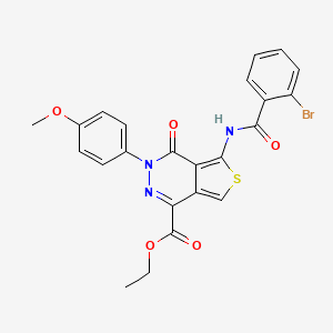 molecular formula C23H18BrN3O5S B2672382 Ethyl 5-(2-bromobenzamido)-3-(4-methoxyphenyl)-4-oxo-3,4-dihydrothieno[3,4-d]pyridazine-1-carboxylate CAS No. 851952-01-7