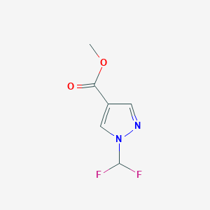 molecular formula C6H6F2N2O2 B2672392 Methyl 1-(difluoromethyl)-1H-pyrazole-4-carboxylate CAS No. 2101196-06-7