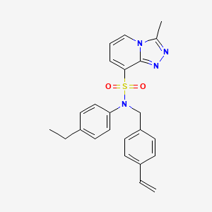 molecular formula C24H24N4O2S B2672491 N-[(4-ethenylphenyl)methyl]-N-(4-ethylphenyl)-3-methyl-[1,2,4]triazolo[4,3-a]pyridine-8-sulfonamide CAS No. 1251586-85-2