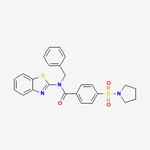 B2672548 N-(benzo[d]thiazol-2-yl)-N-benzyl-4-(pyrrolidin-1-ylsulfonyl)benzamide CAS No. 941967-31-3